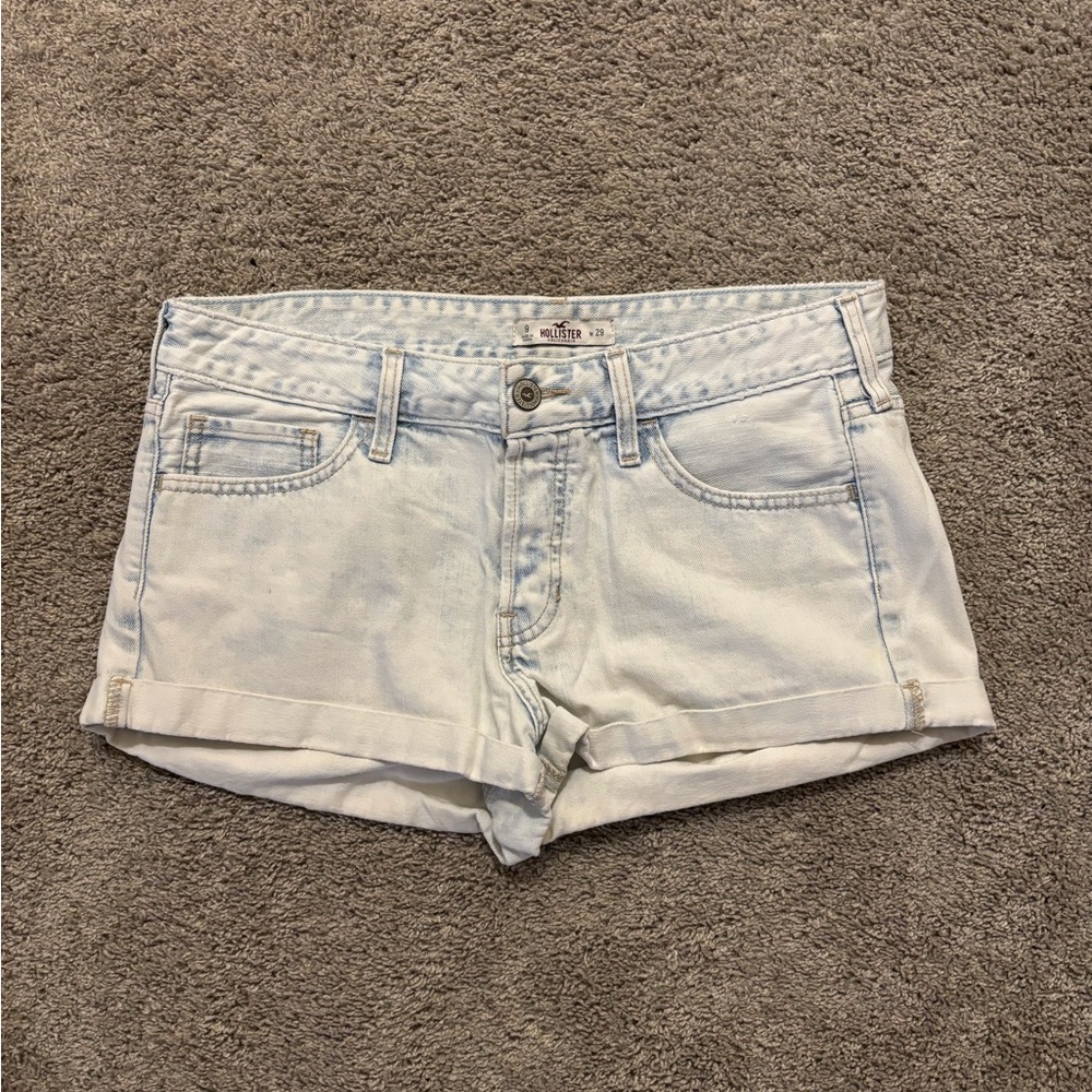Hollister White Wash Denim Shorts